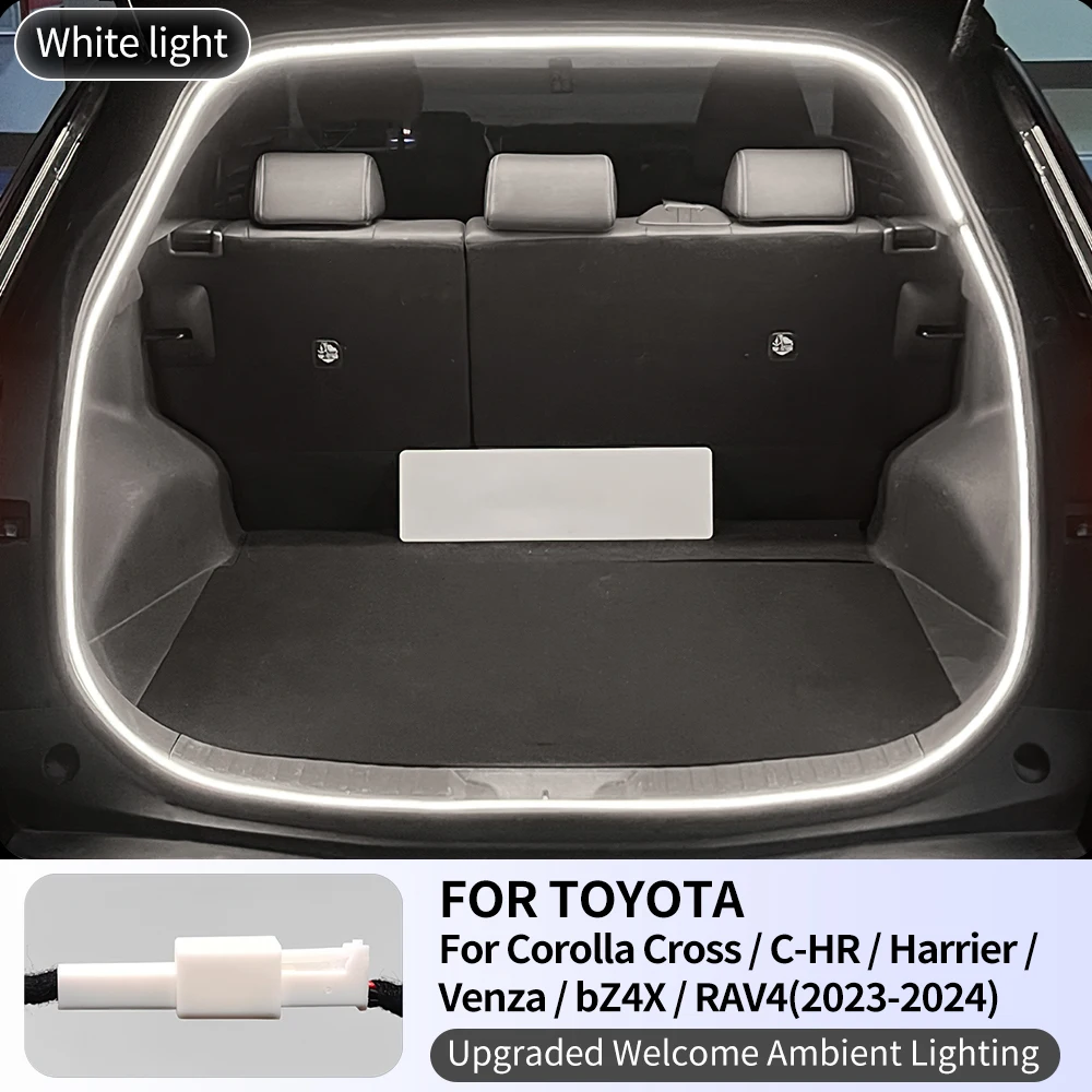 Dynamic Flowing Rear Trunk Light For Toyota Corolla Cross Harrier Venza bZ4X C-HR 2023-2024 LED Strip for Toyota RAV4 RAV 4