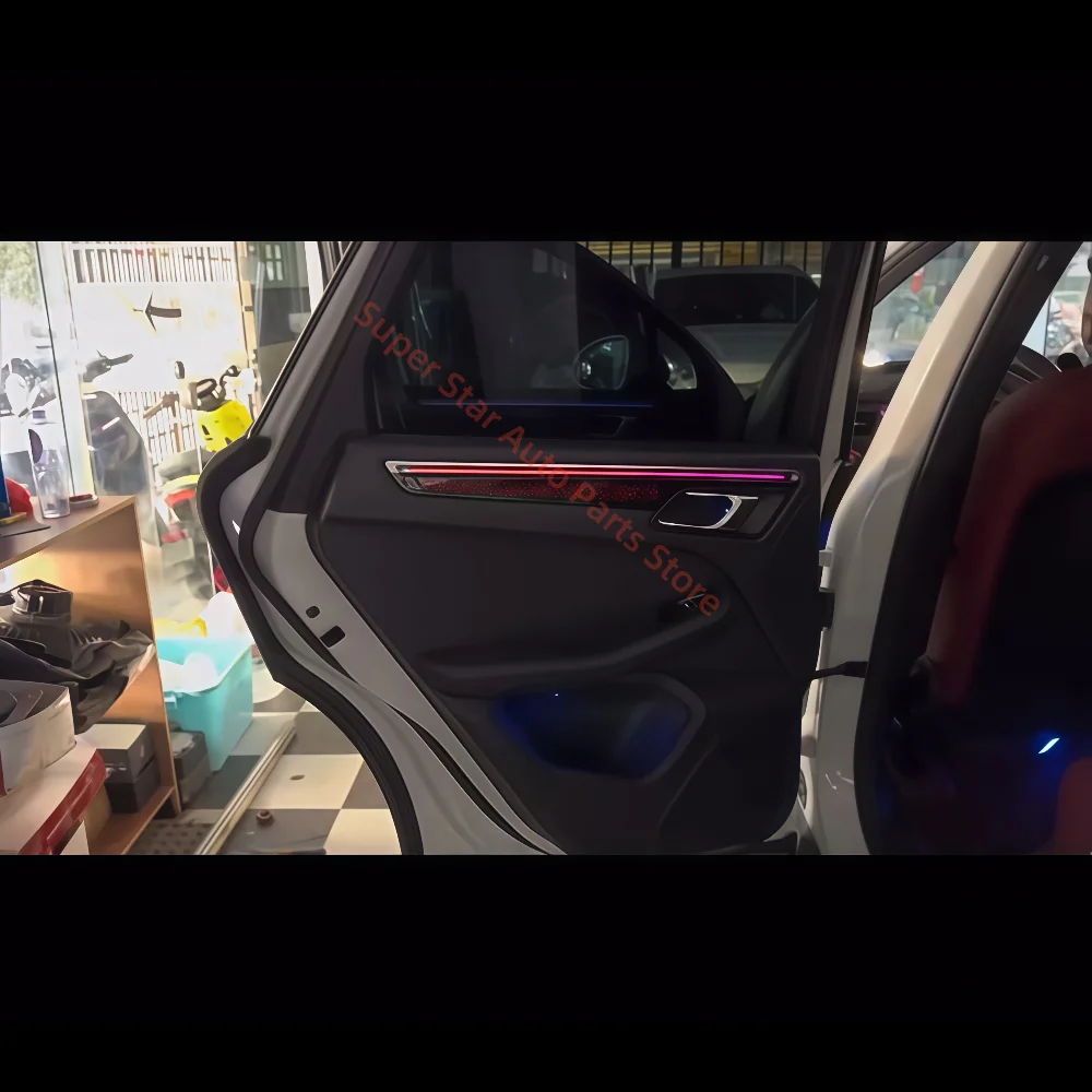 

For Porsche Macan 2018+ RHD Atmosphere Lights Automotive Interior lighting upgrade Car accessories 1:1 trim button &APP control