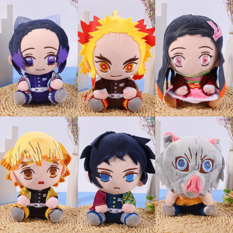 

Demon Slayer: Kimetsu No Yaiba Plush Charm Toys Chibi Doll Figurines Charm Bag Accessory Cloth Dolls Anime Merchandise Gifts