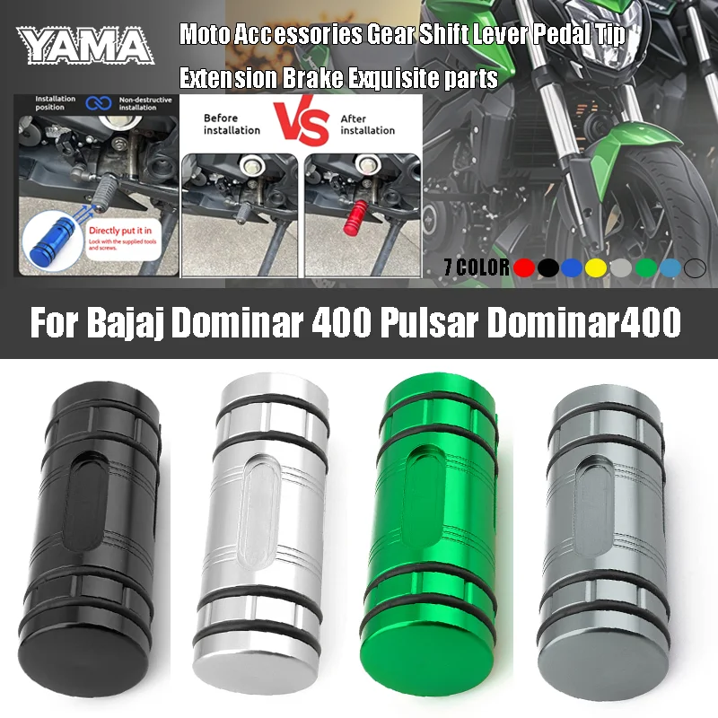 Accesorios para Moto Dominar400 Bajaj Dominar 400 Pulsar, Extensión de Palanca de Cambios de Aluminio CNC, Pedal Ampliador