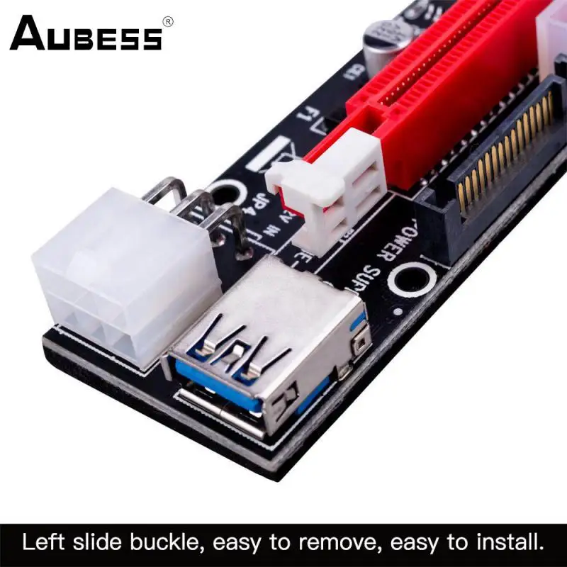 Usb 3.i-e riser ver 009s express vergoldet 4 kondensatoren pci-e gpu adapter 6-polige schnitts telle blau gpu extender riser karte stabil