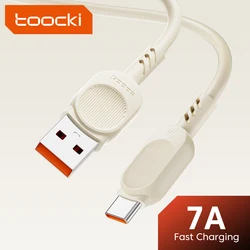 Toocki 7A USB Type C Cable For Realme Xiaomi Samsung S21 Fast Charging Wire USB-C Charger Data Cord For iPad Samsung Poco 2M 1M