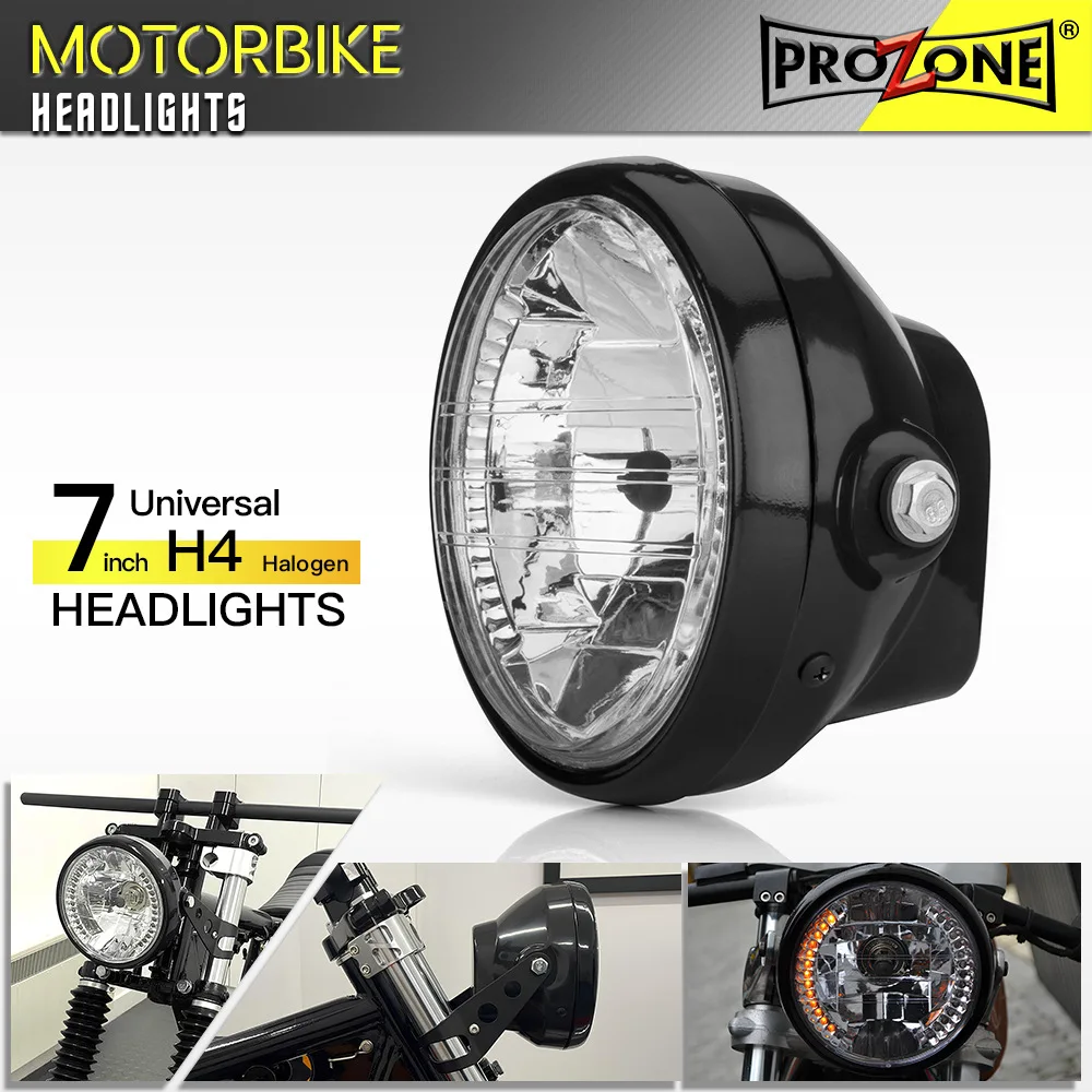 Cruiser Vintage Harley Motorcycle 7 Inch Headlights Angel Ring with LED Turn Signals
