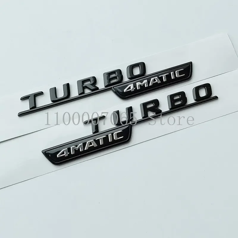 2017 black Biturbo_4matic Turbo-4matic ABS Emblem for A35 C43 E43 CLA35 GLA35 Car Fender Nameplate Logo Sticker