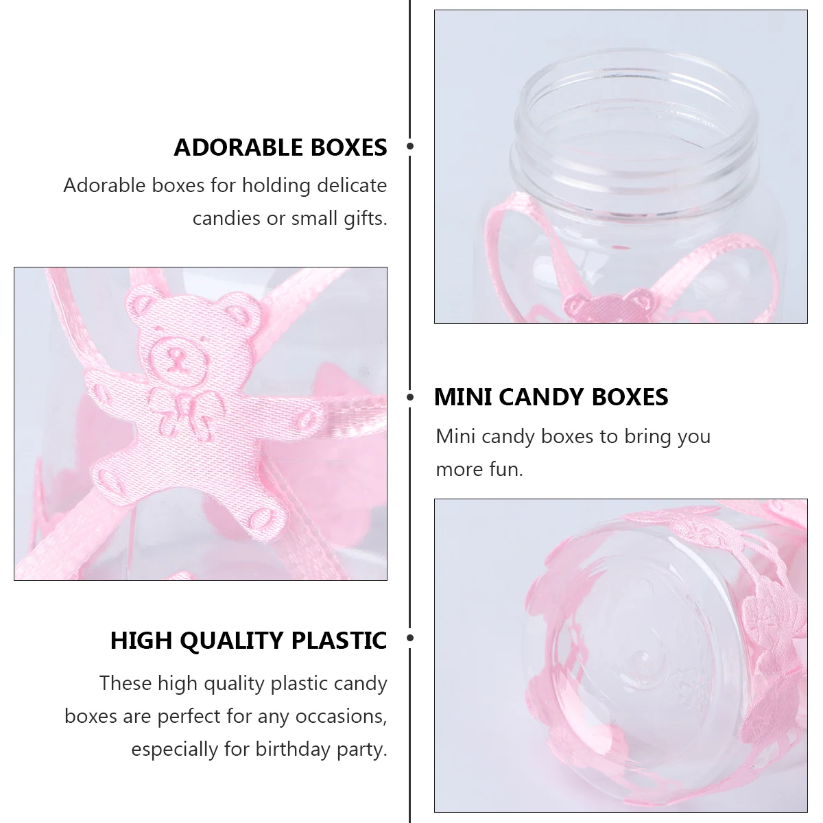 

24pcs Candy Birthday Party Gift Mini Blue Wedding Decoration Plastic for Birthday Party Christmas Wedding Treat Packaging