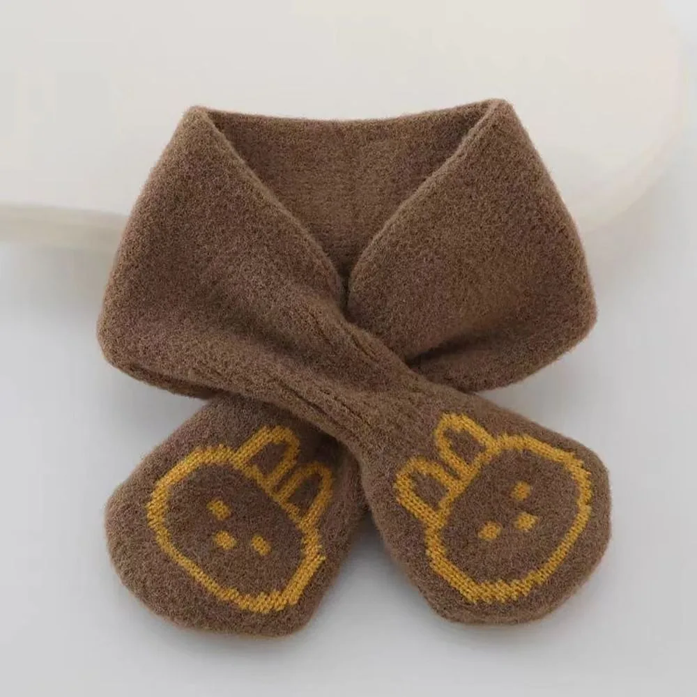 

Мягкая ветрозащитная детская шапка-шарф, утепленная, с вышивкой кролика, зимняя теплая, для малышей и детей постарше