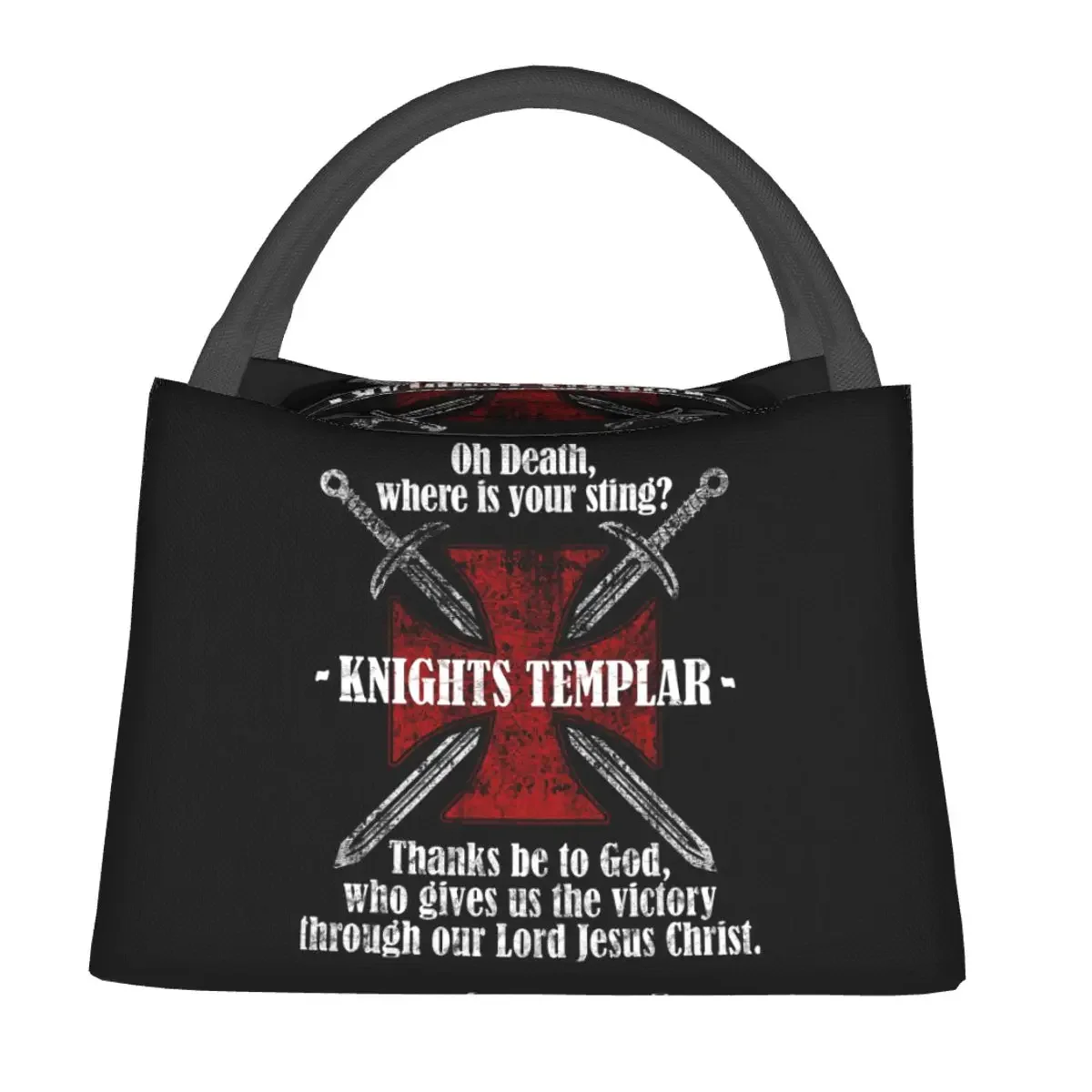 Knight Templar Sword Crusader Lunch Bags Insulated Bento Box Lunch Tote Picnic Bags Thermal Bag for Woman Children Office