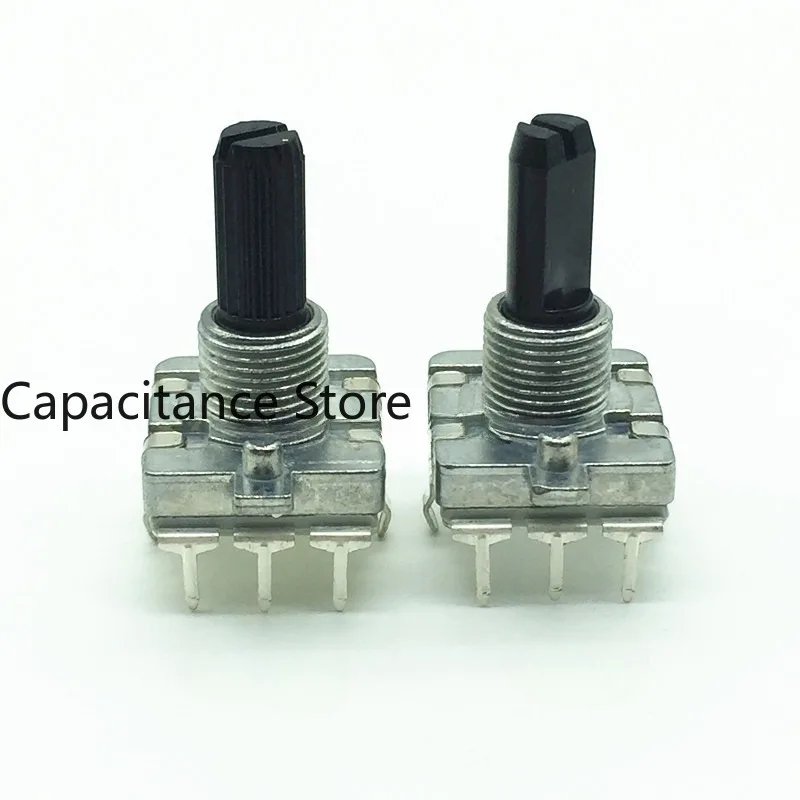 5PCS New EC16 Encoder 24 Positioning Pulse Switch 3 Pin Shaft 20mm Long Half  Spaniard 360 degree rotation