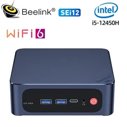 Beelink-PC para juegos tipo C, dispositivo SEi12 Intel 12th I5 12450H SEi 12 Pro Intel I7 12650H16G DDR4 SEi10 1035G7 3200MHz 500G SSD Wifi6 1260P