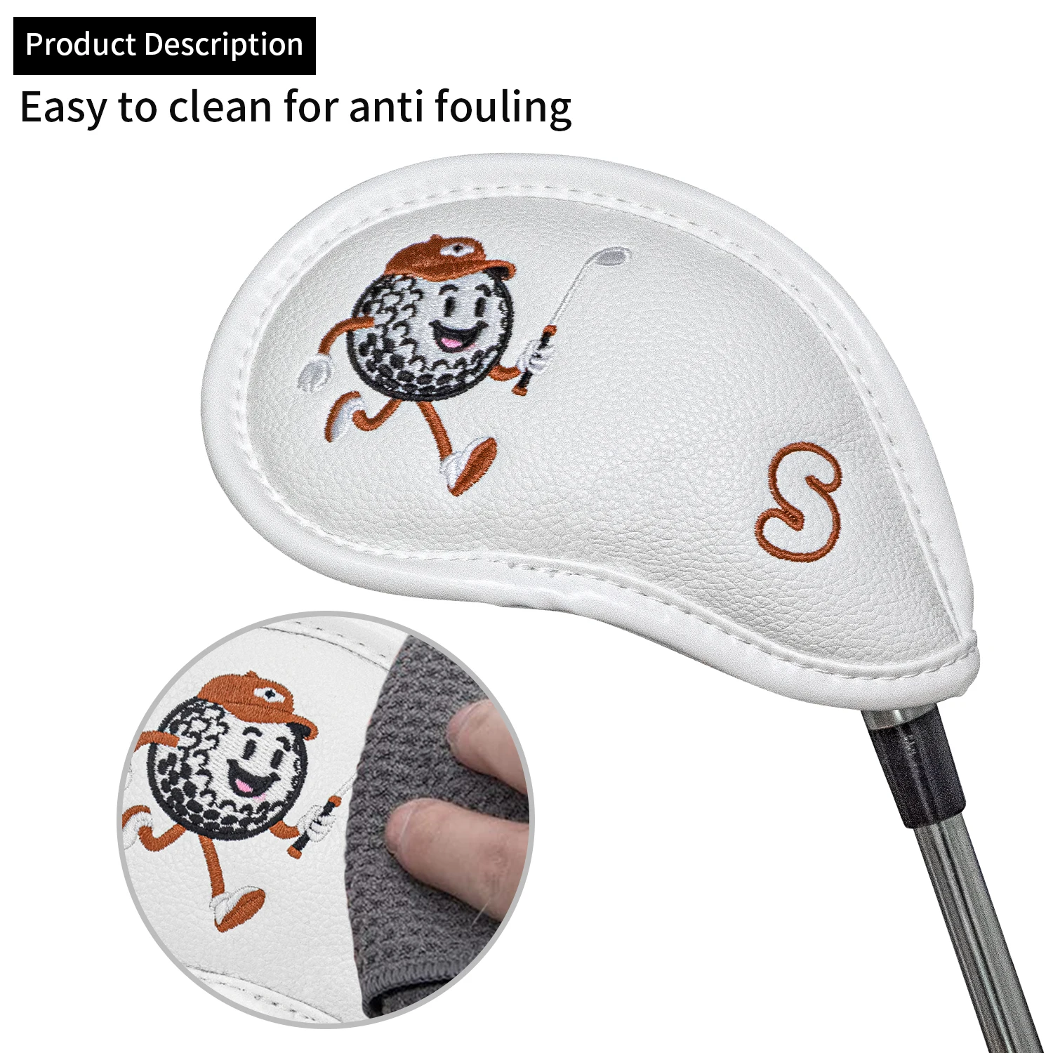 9pcs Golf Iron Rod Cover - PU Material, Dustproof and Anti Staining, Golf Club Cover with Numbered Iron Rod, Durable image 4