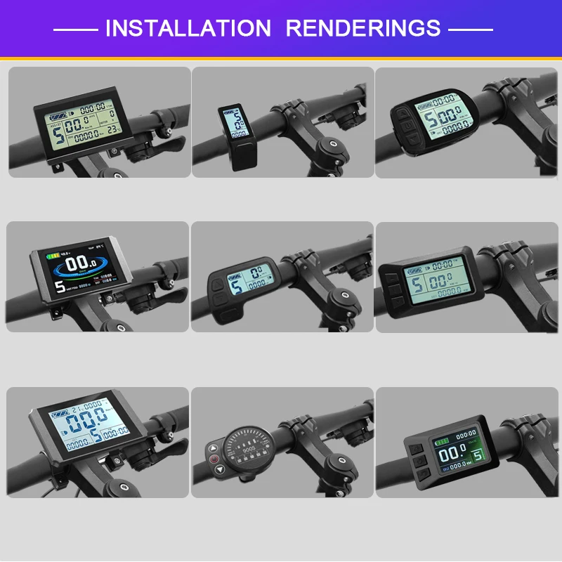 Ebike Display KT LCD3 LCD4 LCD5  LCD7U LCD8H LCD8S LCD10H LCD11 LED900S LED880 24V36V48V72V Bike Accessories Cycling