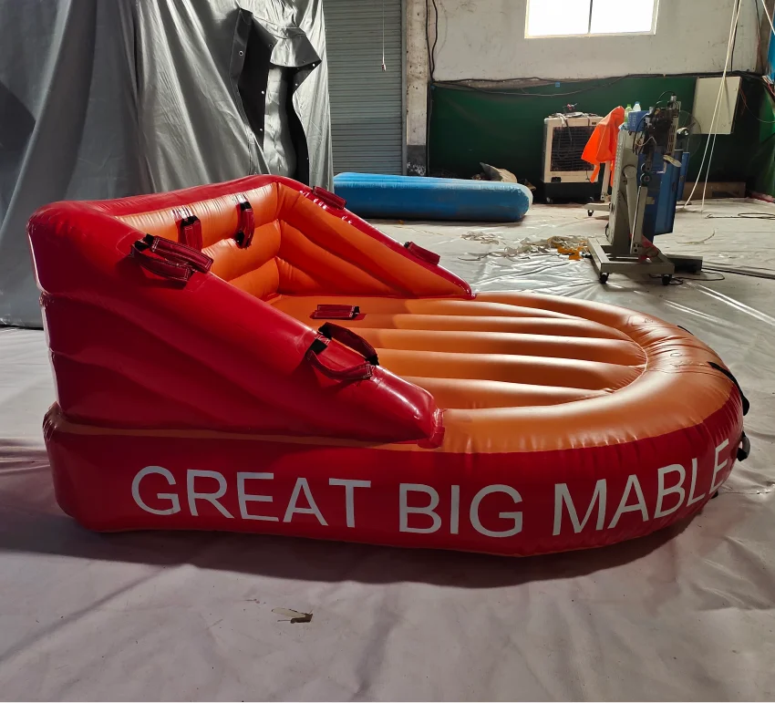 Factory Price Inflatable water sports flying ski sofa towable ski tube, inflatable flying ski towable tubes