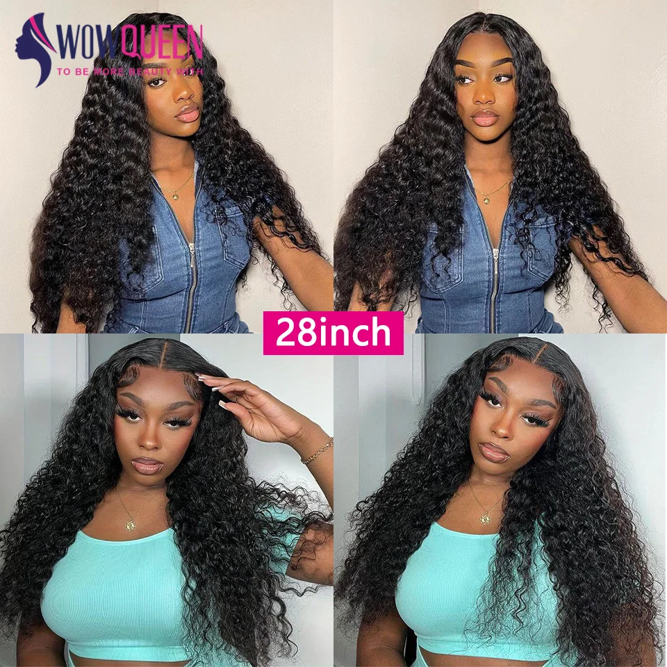 Tissage en Lot Deep Wave 100% Naturel, Extensions de Cheveux Bouclés, Brut, 28 30 32 Pouces, 3 4 Paquets Richesse