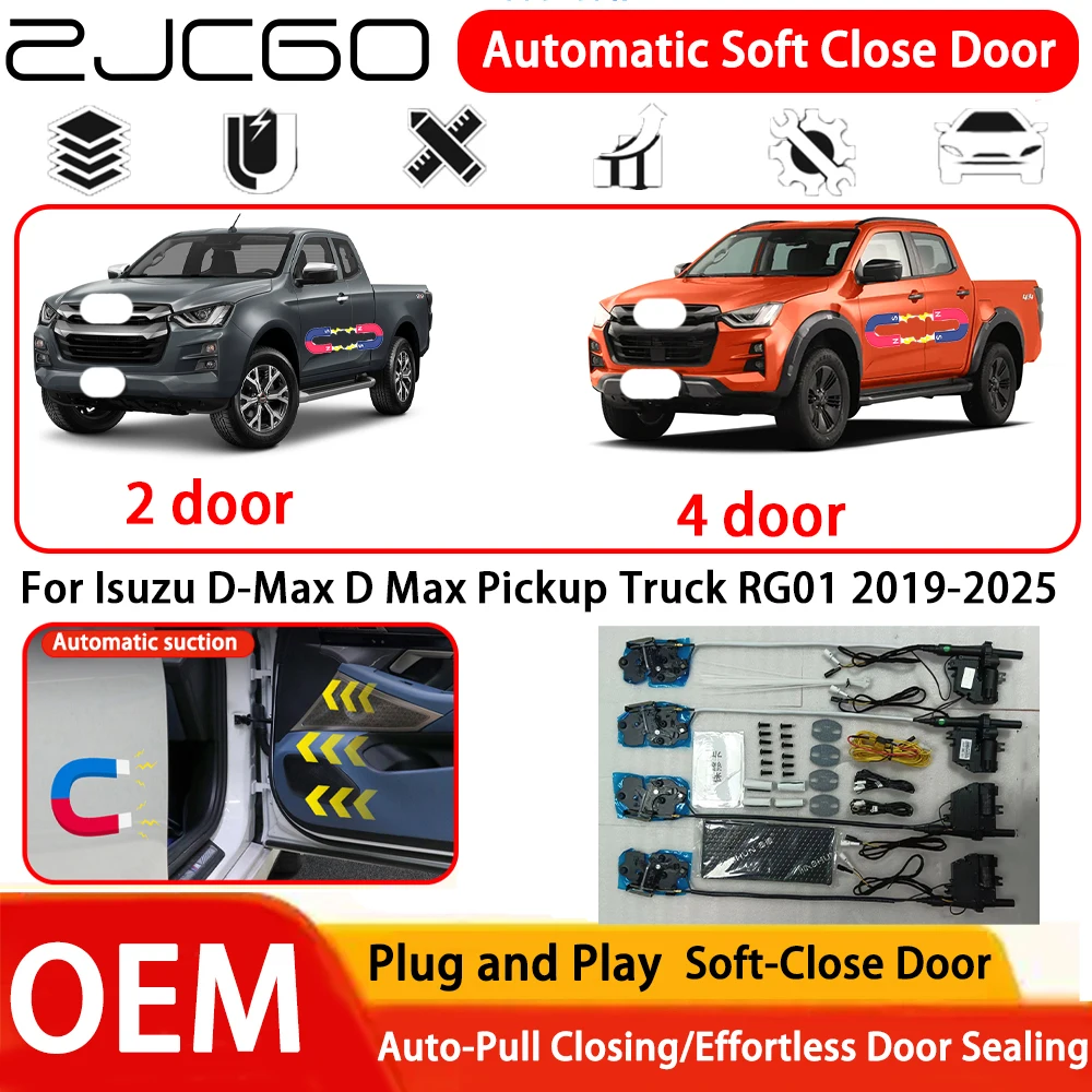 

﻿ ﻿ ﻿ Система автоматического электрического плавного закрывания дверей (Soft Close) для пикапа Isuzu D-Max RG01 2019-2025, OEM, Plug and Play