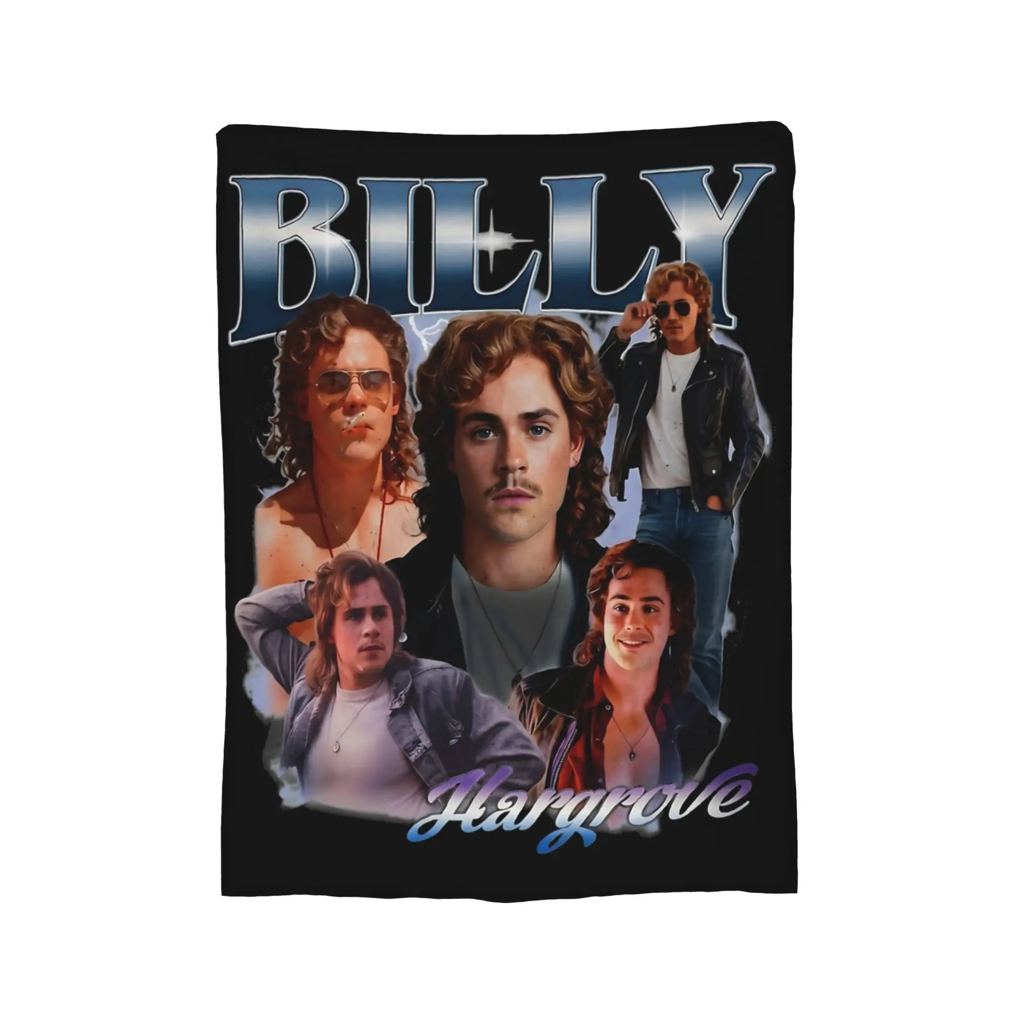 Vintage Billy Hargrove Bootleg Blanket Velvet Decoration  Portable Lightweight Throw Blanket for Bedding Outdoor Bedding Throws