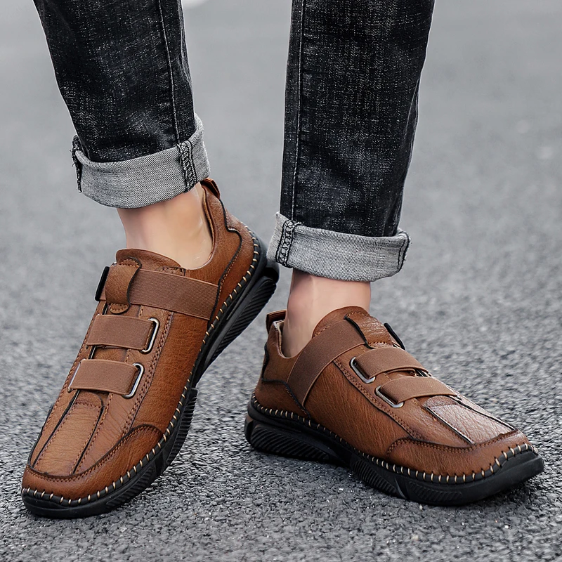 Men Shoes slip on Fashion Oxfords Leather Shoes Comfortable Shoes For Mens Sneakers Suede Flats Footwear chaussure homme