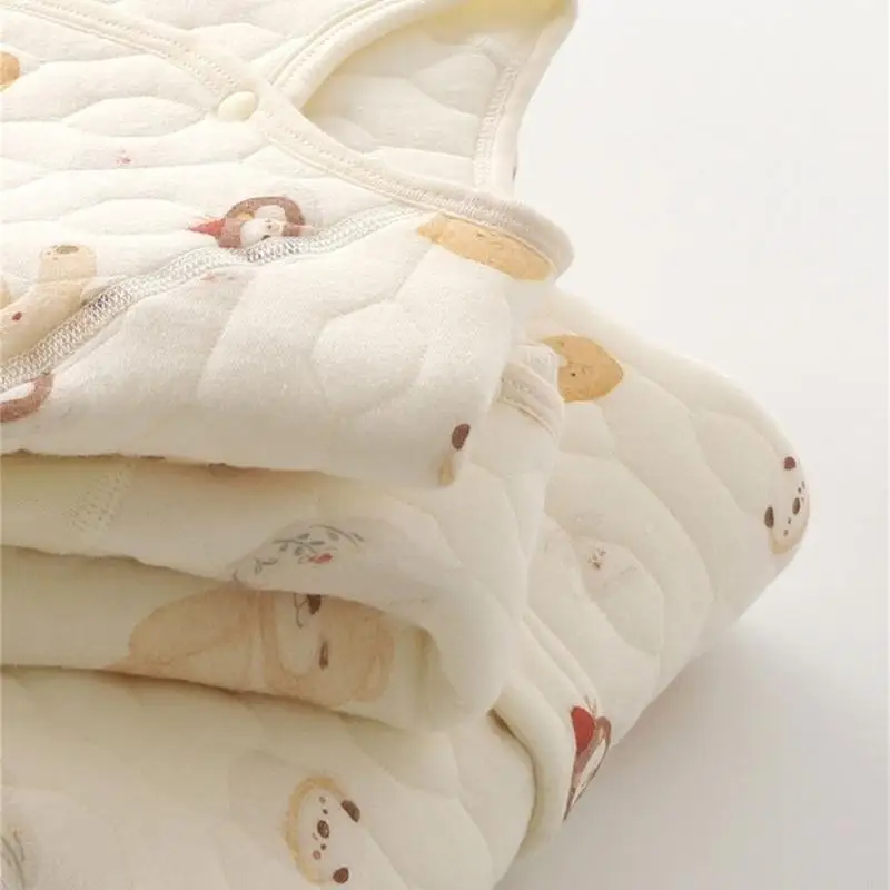 

96GC Newborn Romper with Cartoon Pattern Baby Cotton Jumpsuit Breathable Spring Winter Outfit Long Sleeves Bodysuit for Baby