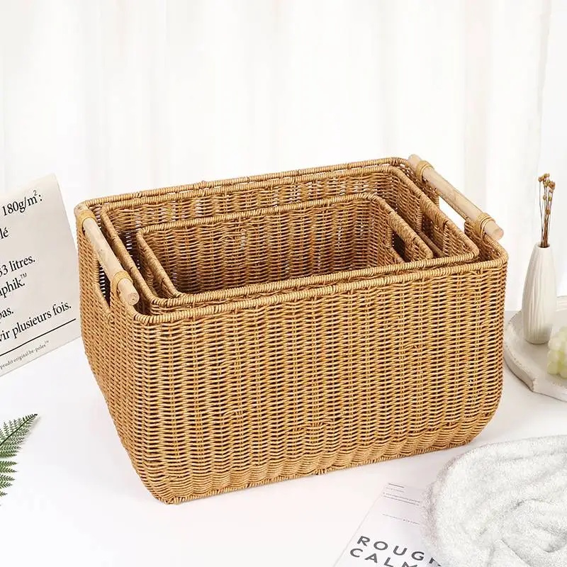 simple-style-wicker-weaving-coffee-table-storage-basket-tv-cabinet-storage-basket-dirty-clothes-basket-storage-cabinet