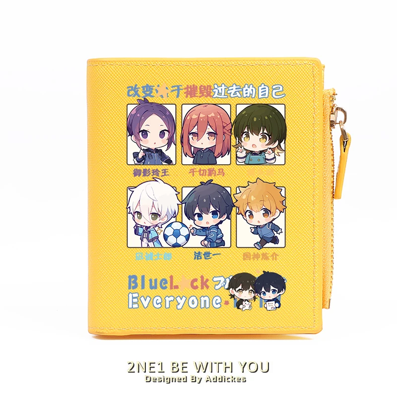 Anime Game BLUE LOCK Cosplay Coin Change Purse Cute Caricature Student Wallet Decoration Cartoon Card Pack Xmas Birthday Gift