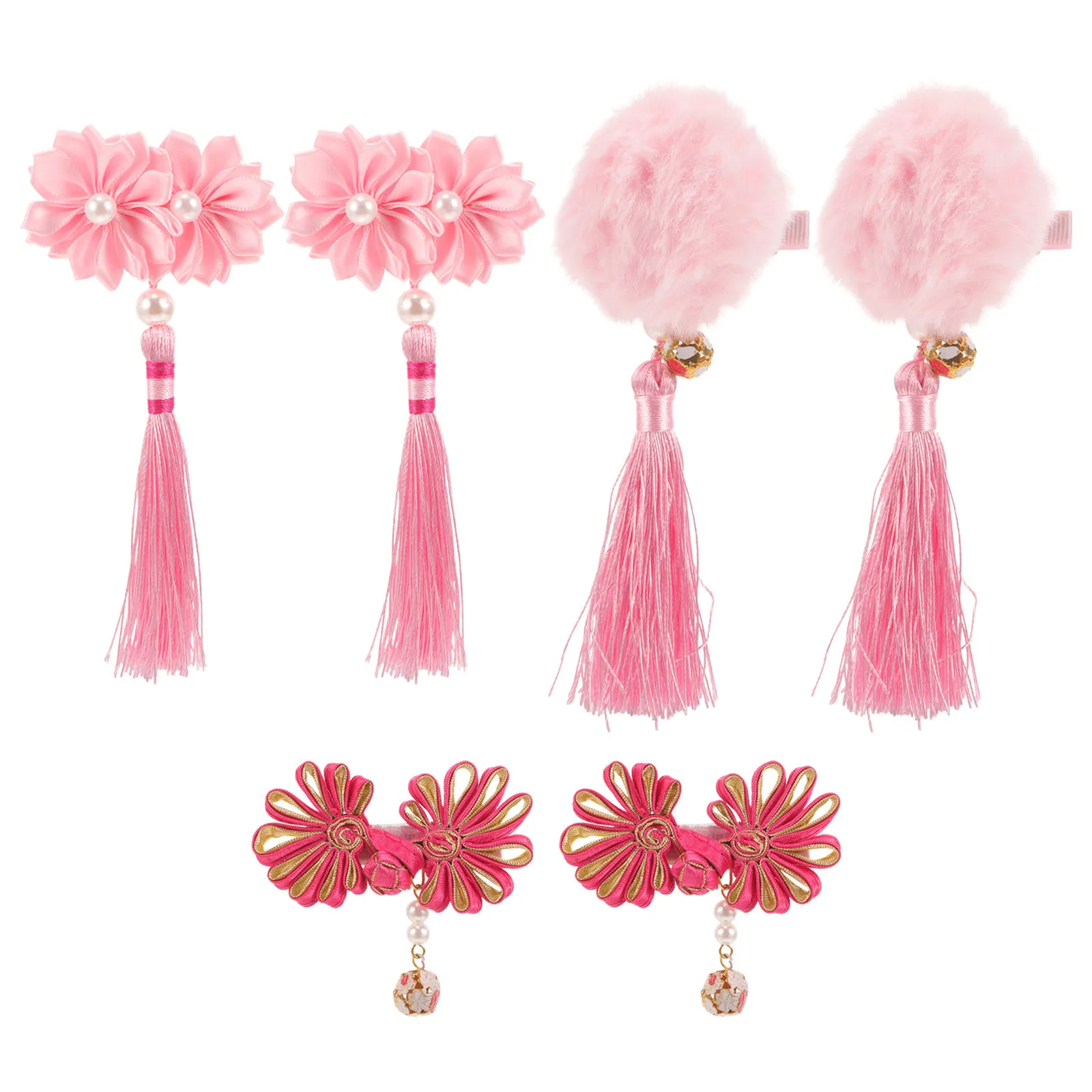 

Набор детских заколок с кисточками для девочек, аксессуары для волос, креативные праздничные украшения для головы для детей, для повседневного использования и фотосессий