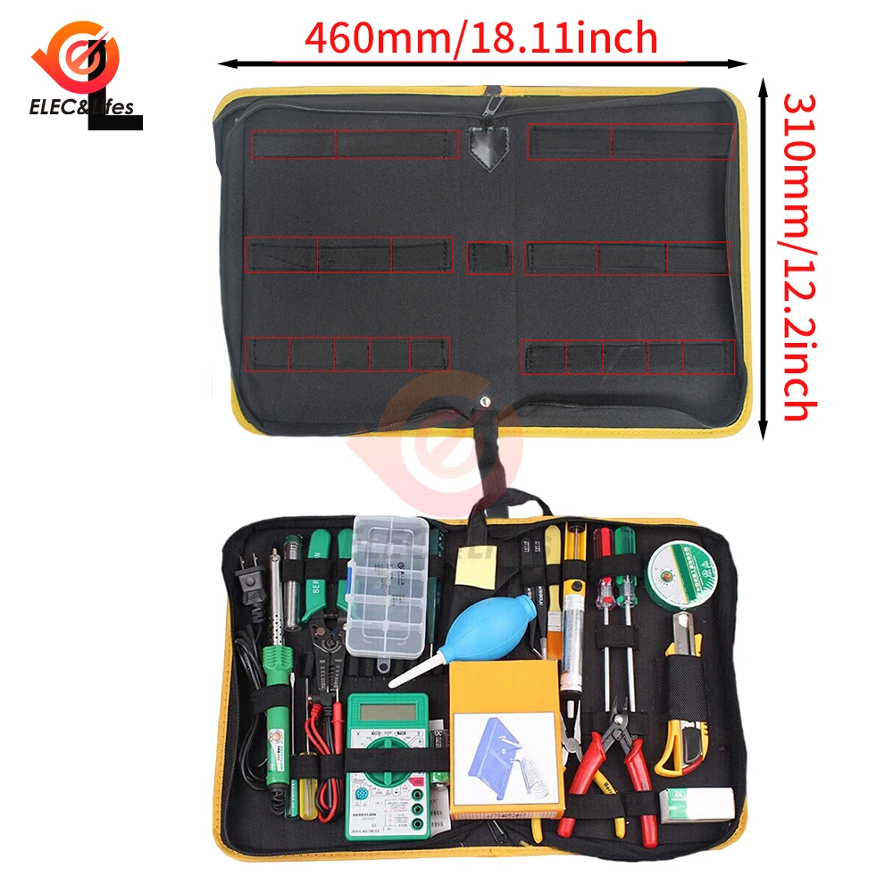 Multifunction Oxford Canvas Repair Tool Bag Hardware Screws Nails Organizer Soldering Iron Pouch Case Portable Travel Tools Bags