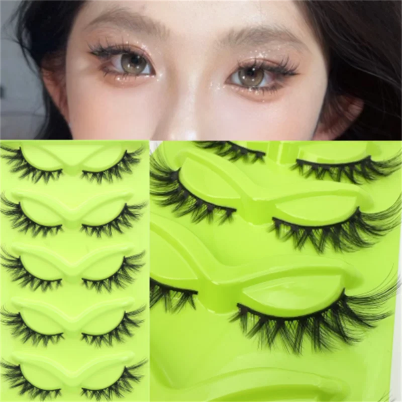 مقاومة للزيت رقيقة الفرقة ذاتية اللصق ملحقات الاصطناعي الثعلب العين كفاف كامل قطاع الرموش لتعزيز ماكياج العين #6