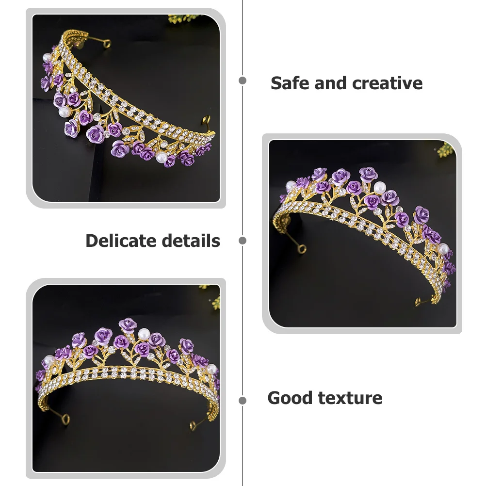

Crystal Wedding Headdress Birthday Hair Decor Elegant Party Headwear Women Prom Bridal Hair Accessories Festival Cosplay