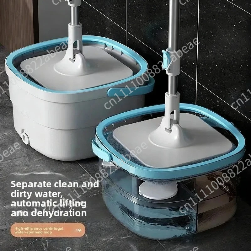 Microfiber Mop with Self-Washing & Drying Bucket, No-Hand Wash, Efficient Household Cleaning Tool