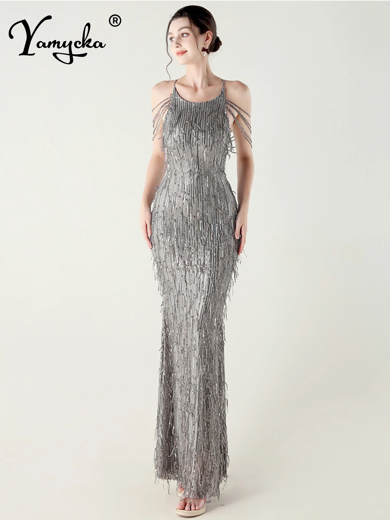 

Sexy backless maxi sequin summer dress women elegant prom party long dresses 2025 woman luxury birthday evening dress vestidos