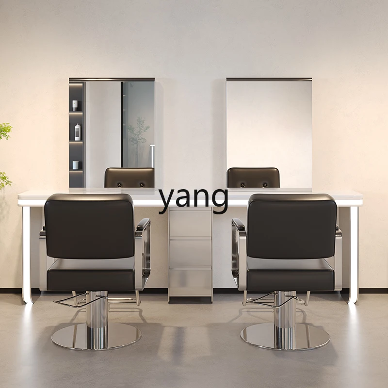 

LTT barber shop hairdressing shop hair cutting cabinet with lamp integrated perm and dye mirror table