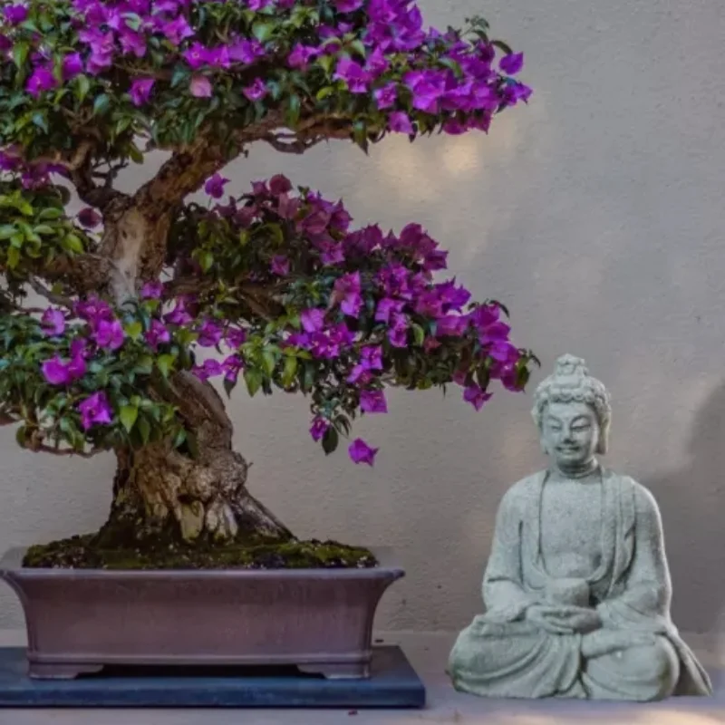 Resin Buddha Statue Collectible Figurine Ornament Buddhism for Office Hotel