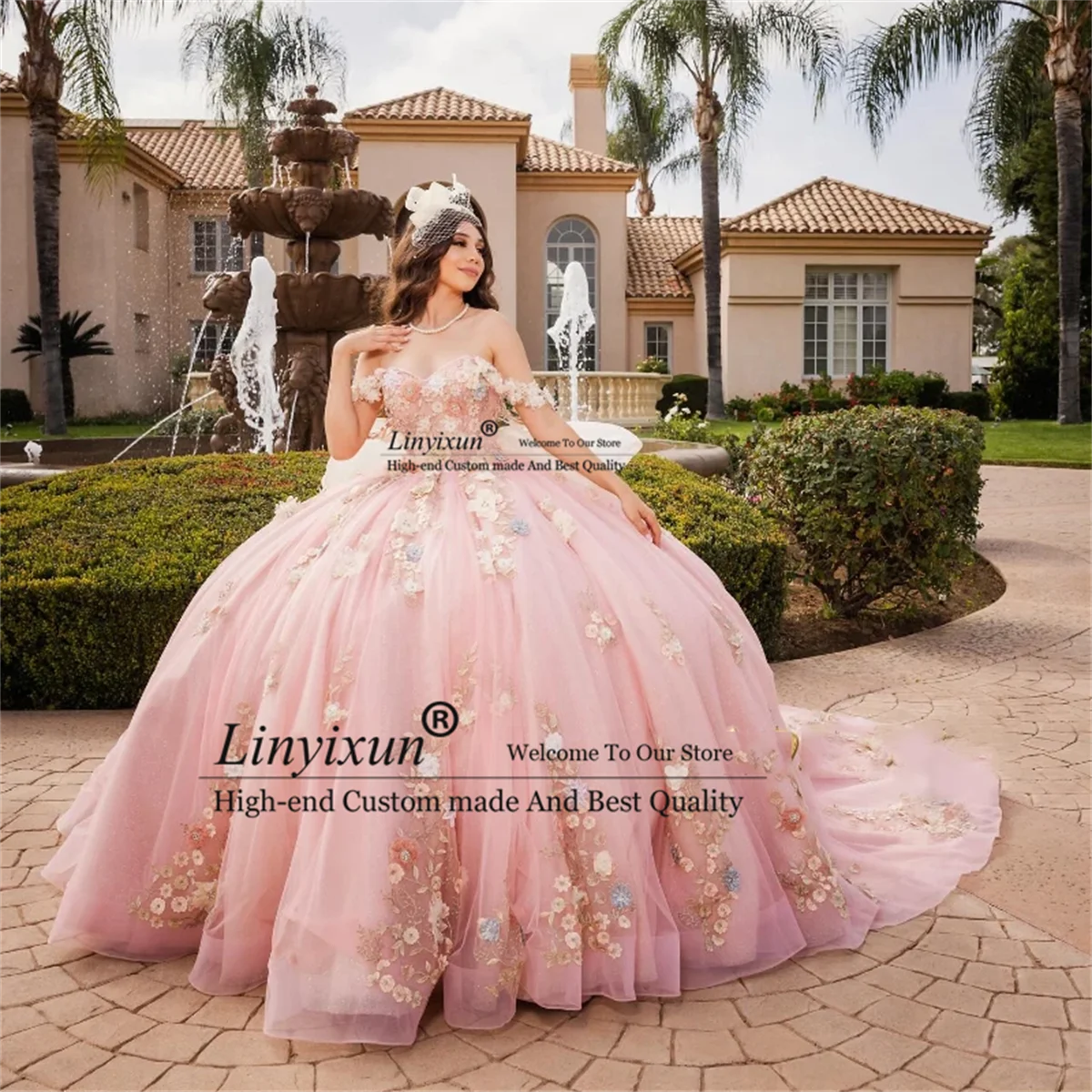 فساتين Quinceanera على شكل قلب مخصصة فستان حفلة للفتيات الجميلات مزين بزهور ثلاثية الأبعاد من Vestidos De XV Años فستان حفلة عيد الميلاد