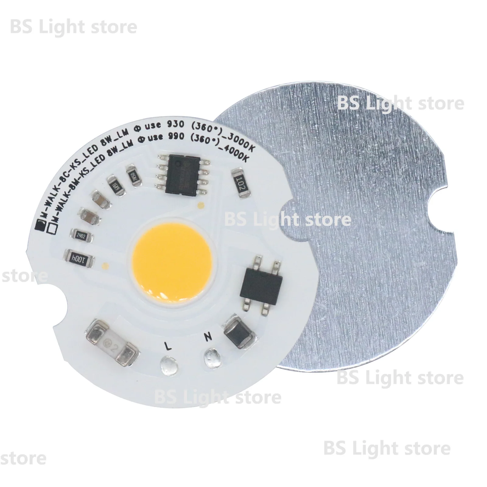 220V Led cob chip 8W  no need driver Ra70 For lightting lamp bulb 38mm downlights Spotlights Track lights warmwhite naturalwhite