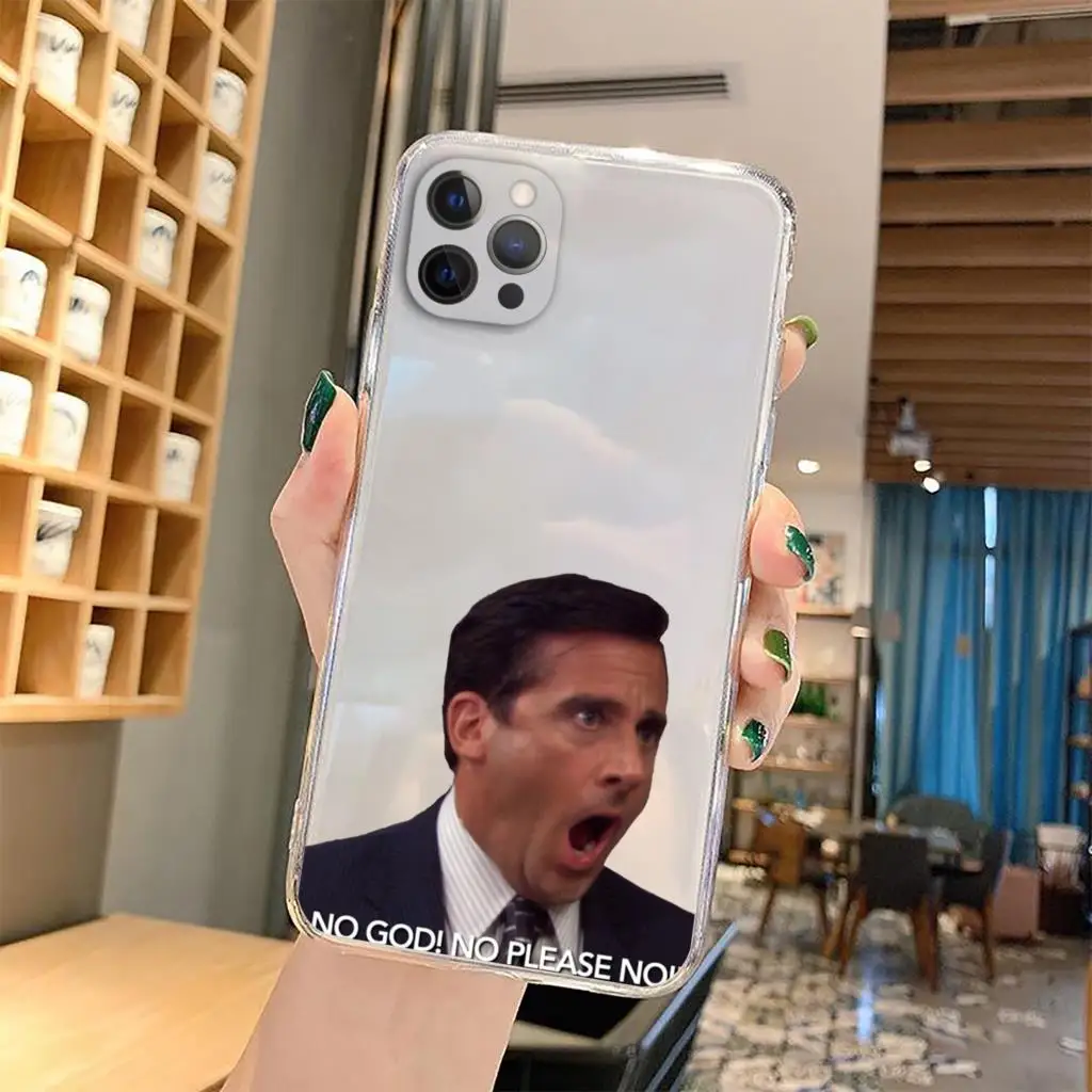 Michael Scott The Office Funny Humor Phone Case For iPhone 16 15 14 13 12 11 Pro Max Mini XS X XR 14 15 16 Plus Clear Soft Cover