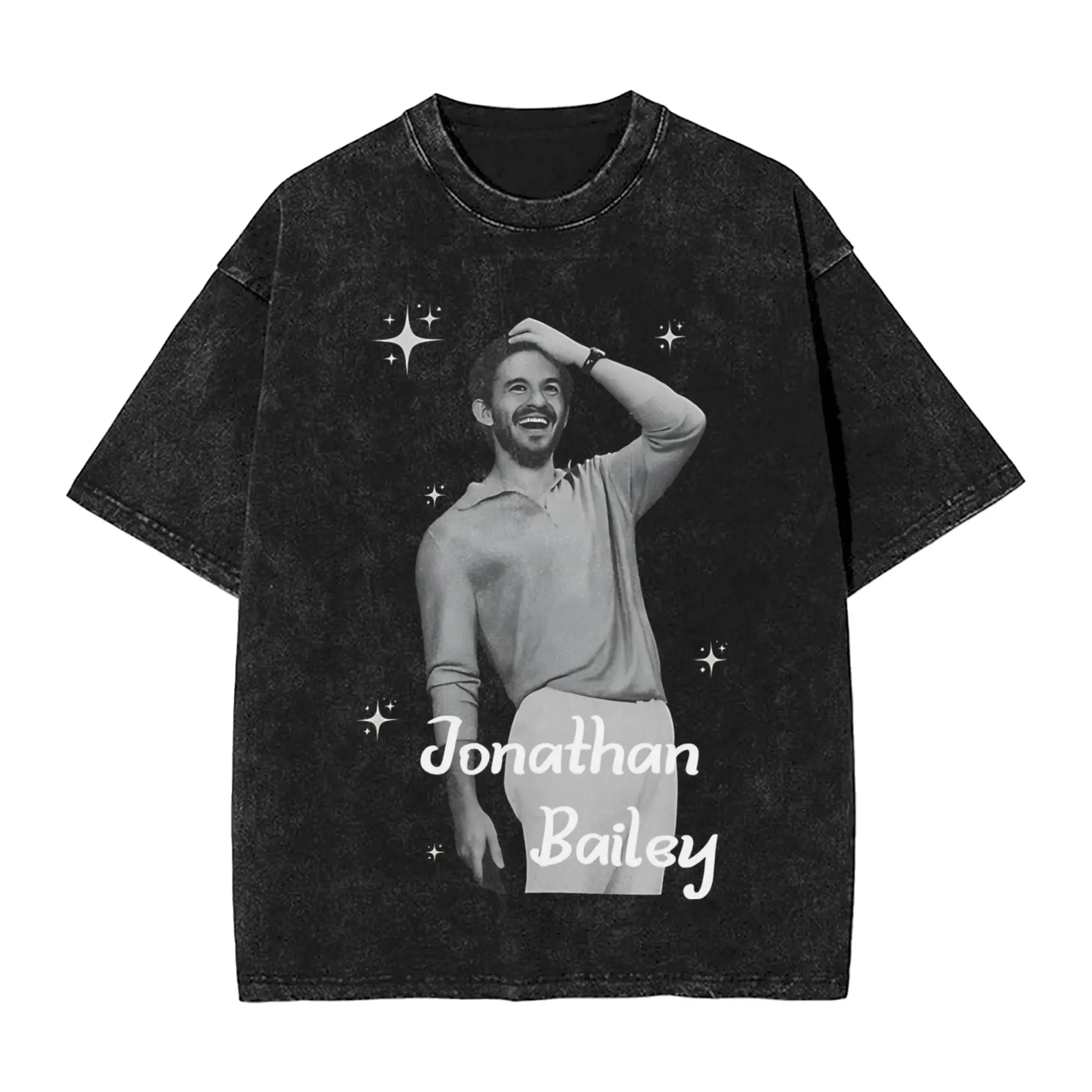 Washed T Shirt English Jonathan Bailey Actor Hip Hop Vintage T-Shirts Street  Streetwear Cotton Summer Tops Tee Shirt Men Women