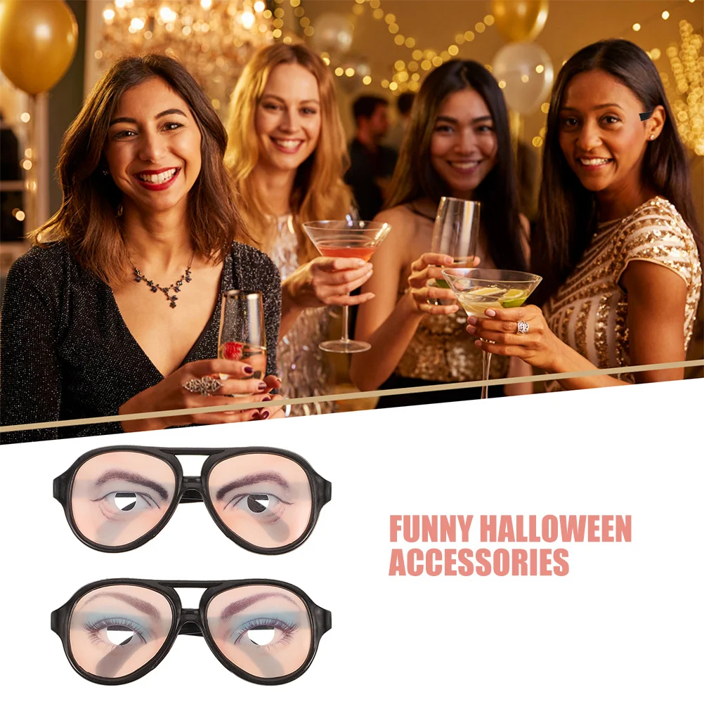 10개 할로윈 장난 안경 재미있는 안경 장난 파티 기념품 액세서리 재미있는 할로윈 액세서리