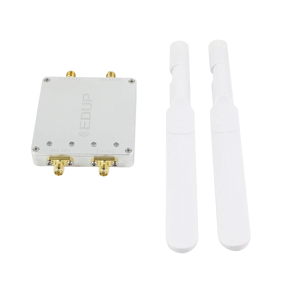 EDUP WiFi Booster 5.8GHz&2.4GHz Signal Extender Long Range Dual 4W Channel Repeater Dual Antenna Power Amplifier for Drone Route