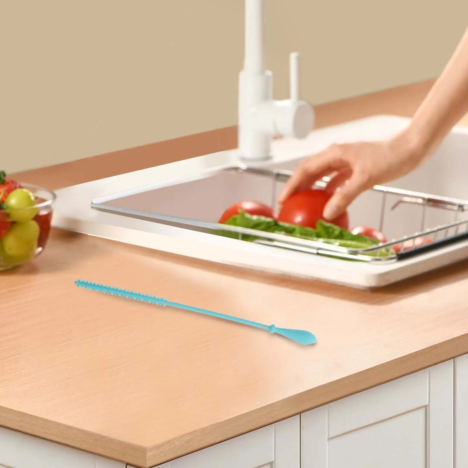 

Silicone Bottle Cleaning Brush Reusable Soft Tip for Bottles Straws Cups Multifunctional Kitchen Cleaning Tool Long Straw