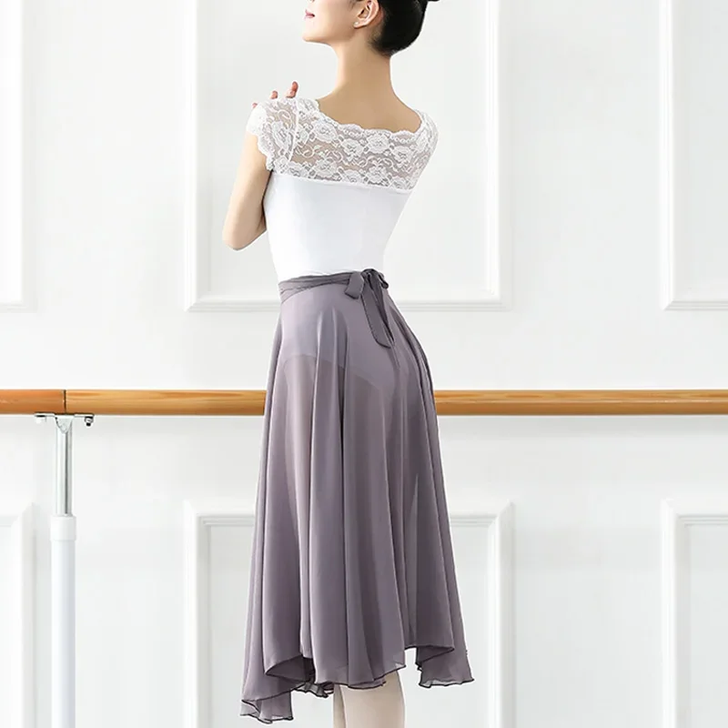 Ballet Leotard White Lace Dance Leotard Adult Gymnastic Leotards Ballerina Ballet Dress Ballet Leotards for Women Jumpsuit Dance