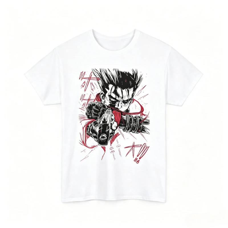 Trigun Anime T-shirt Vintage Washed Y2K Aesthetic Harajuku Unisex Oversized Short Sleeve Summer Cotton Retro Streetwear Hot Sale