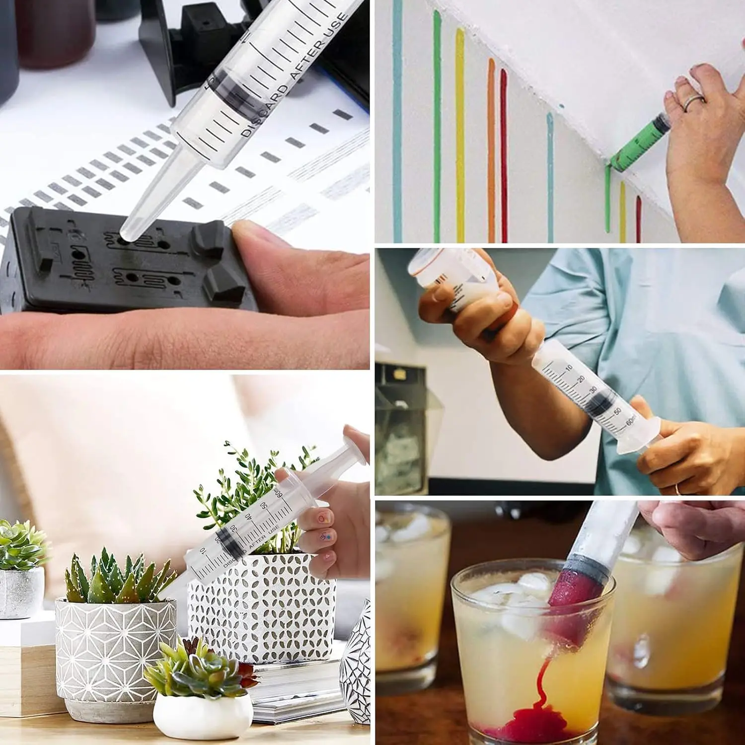 20 Stück/8 Stück/1 Stück 60-ml-Spritze, Kunststoffspritze, Fütterungsspritze für Haustiere mit Deckel, Messspritze für Labor, Dosierung, Bewässerung – Detail 6