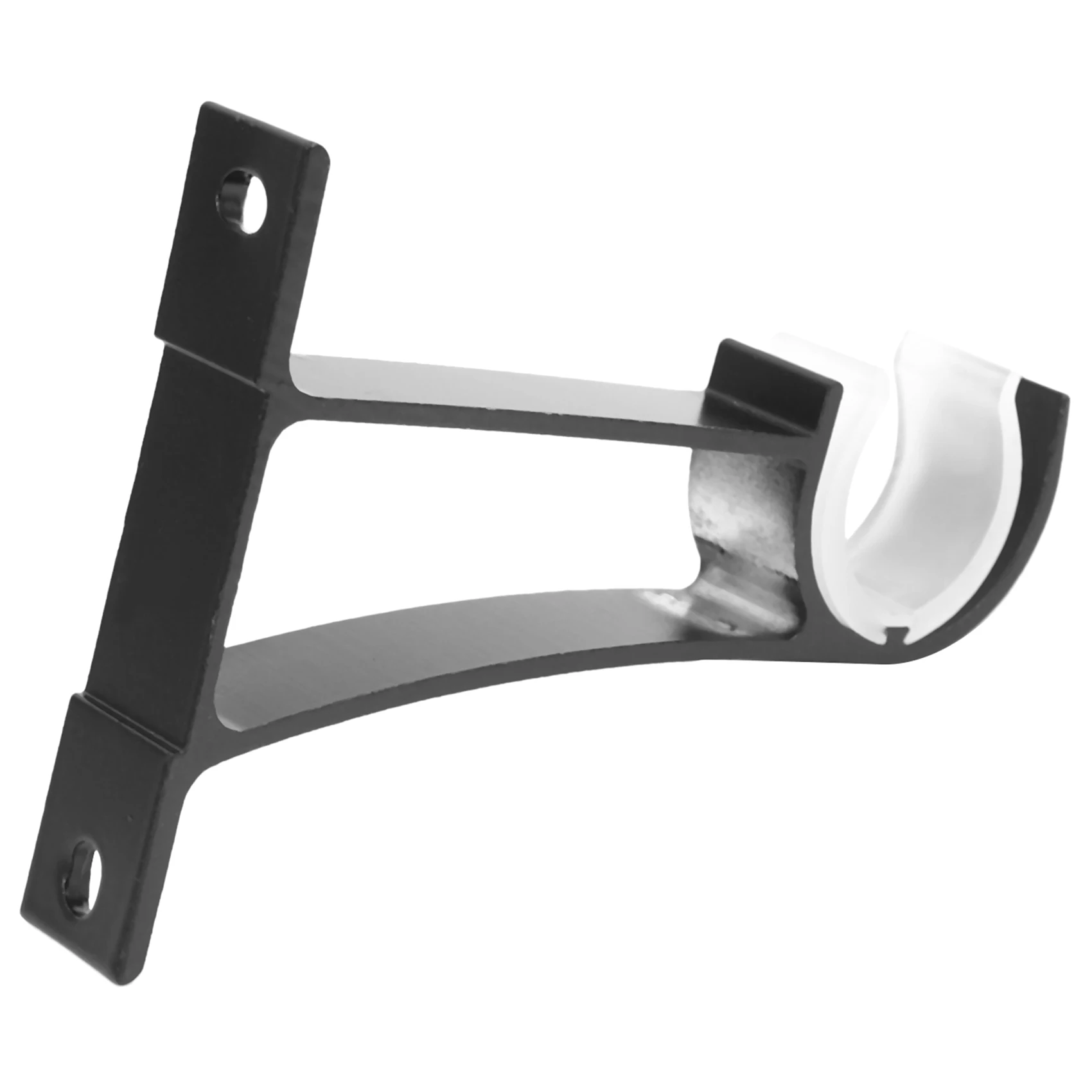 

Better Quality 4 Pack Single Curtain Rod Brackets for Drapery Rod Aluminum Alloy Heavy Duty Curtain Rod Holders (Black)