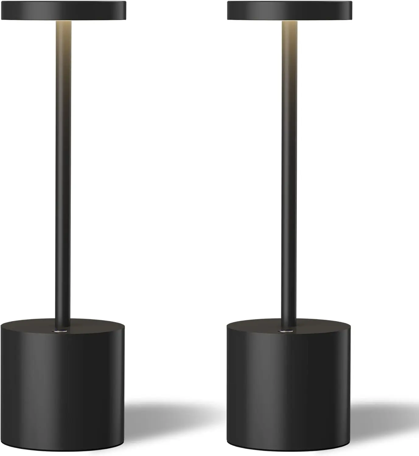 

2-Pack Rechargeable LED Table Lamps, 5000mAh Battery, 3 Color Modes & Stepless Dimming for Indoor/Outdoor Use