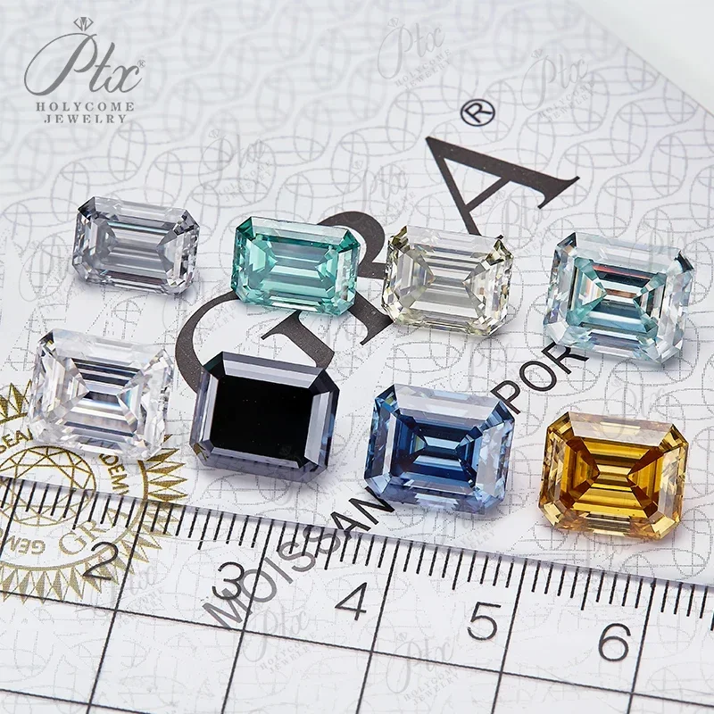 [ Full Sizes ] Top Wholesale Prices Emerald Moissanite Loose Stone VVS1 Excellent Brilliant Cut Multi-color Gemstones with GRA