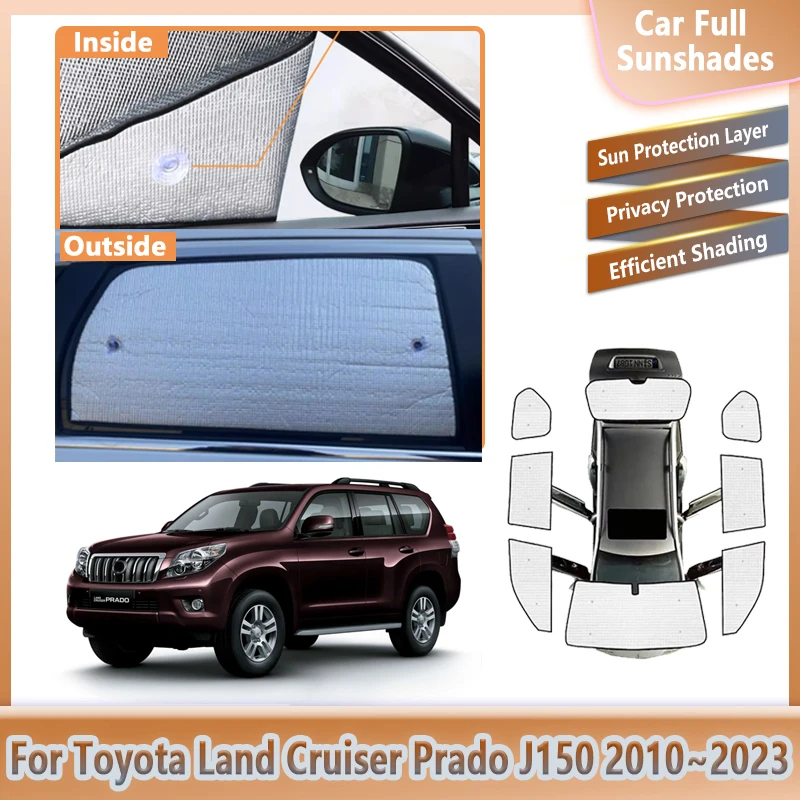 

Автомобильный полный солнцезащитный козырек для Toyota Land Cruiser Prado J150, аксессуары 2010 ~ 2023, анти-УФ-защитный козырек на лобовое стекло, автозапчасти 2020 2018