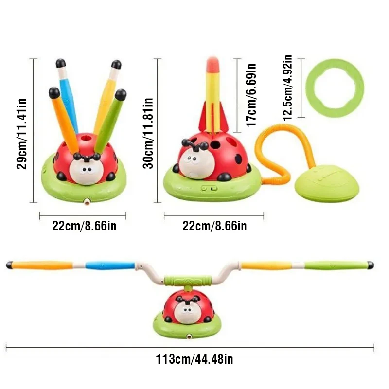 3 in 1 Multifunctional Rope Skipping Machine Ferrule Game Kids Toy Adjustable Sport Machine Somatosensory Toy Gifts for Children