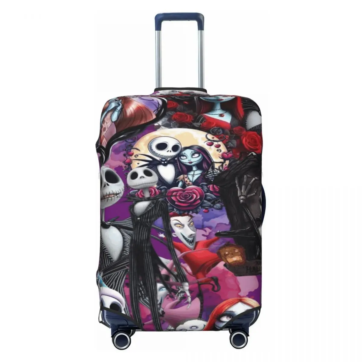 

Чехол для чемодана Custom Jacks Movie Skellingtons с текстурным рисунком, пылезащитный, для багажа 18-32 дюйма