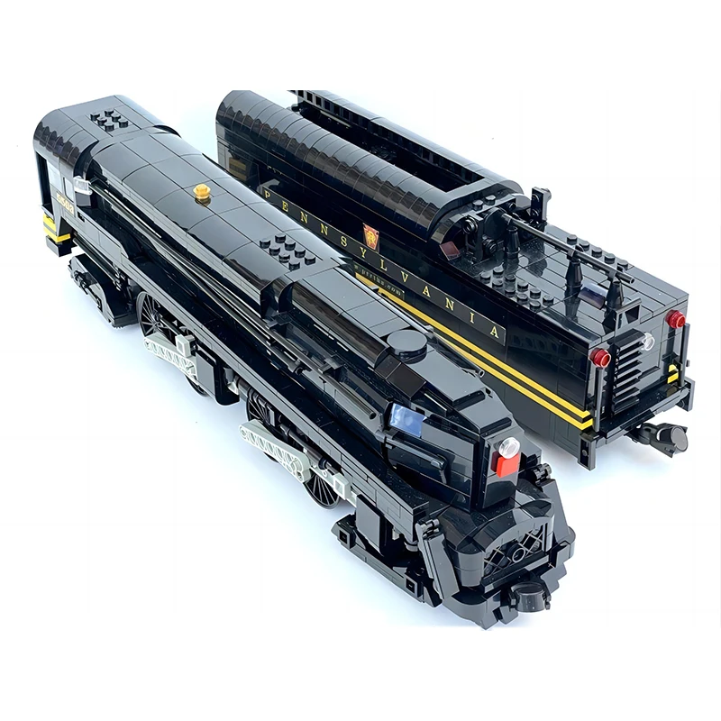 City Passenger Train Sets Railroad T1 Duplex V3 Steam Locomotive With Motor MOC Building Blocks Model Kid's Bricks Toys Gifts