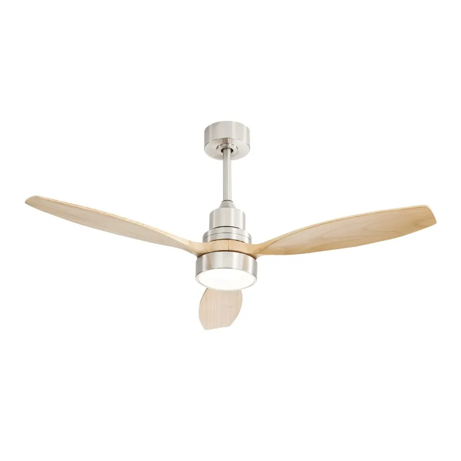 Low Profile 52 Inch Integrated LED Ceiling Fan with Light Kit and Remote Control for Living Room