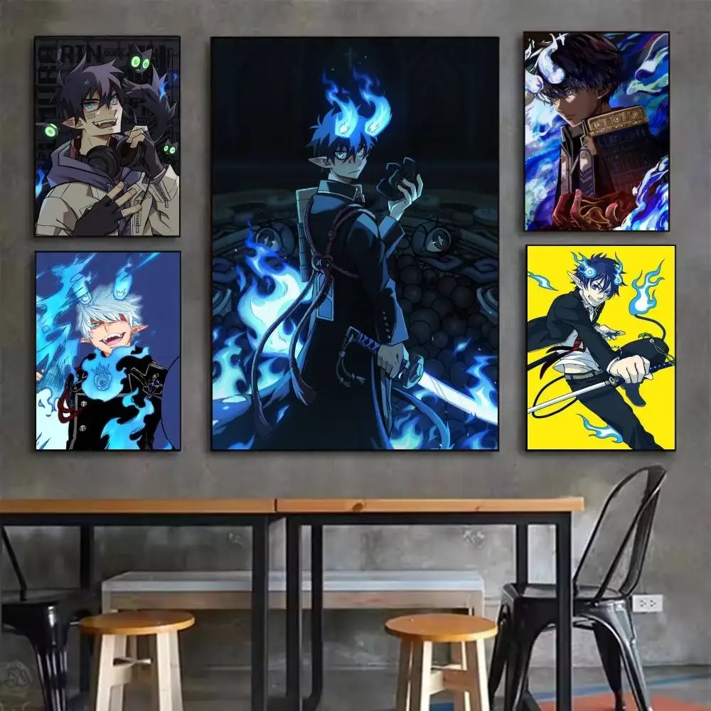 Póster de Ao no Exorcist, Rin Okumura, Blue Exorcist, Anime, Manga, Adhesivo Decorativo para Pared, Impresión Autoadhesiva HD a Prueba de Agua
